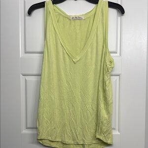 We The Free Green Sleeveless Relaxed Tank Top